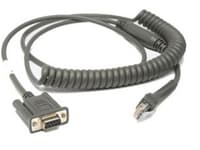 Zebra 2.8m 9-pin DB-9 RS-232, Harmaa, 2,8 m, RS-232, Naaras, 9-pin DB-9 RS-232, Motorola LS1908, LS2208, LS3408, LS3478, LS 4008i, LS4004, LS4208, DS