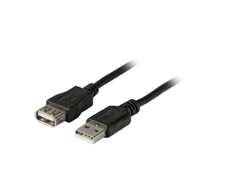 EFB Elektronik USB 2.0 A / A 5m, 5 m, USB A, USB A, 2.0, Hankjønn/hunkjønn, Svart
