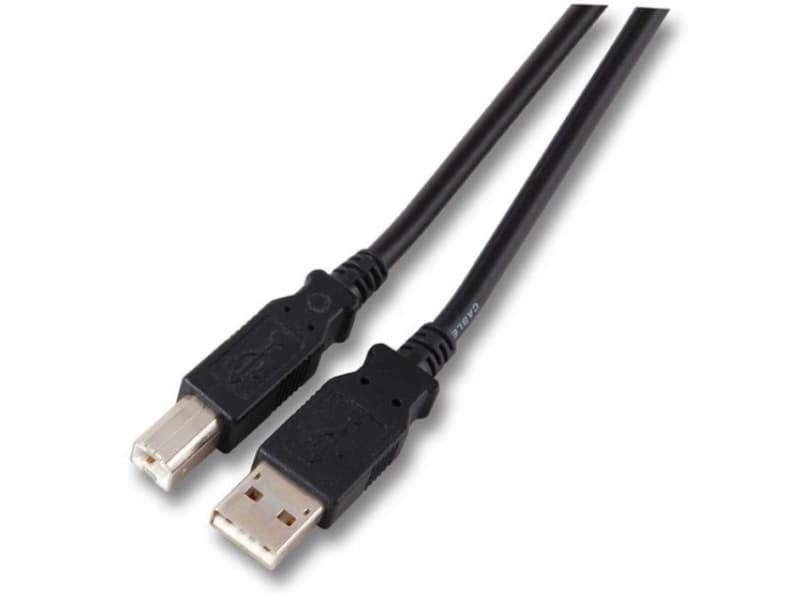 EFB Elektronik 1.8m USB 2.0 A/B, 1,8 m, USB A, USB B, 2.0, Hankjønn/hankjønn, Svart