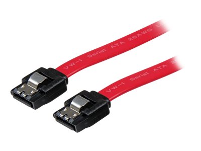 Bild av StarTech.com 8in Latching SATA to SATA Cable - F/F - SATA-kabel - Serial ATA 150/300/600 - SATA (R) till SATA (R) - 20 cm - sprintlåsning - röd - för