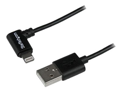 Bild av StarTech.com 2m 6ft Angled Black Apple 8-pin Lightning to USB Cable for iPhone iPod iPad - Angled Lightning Cable - Charge & Sync - 2 m (USBLT2MBR) -