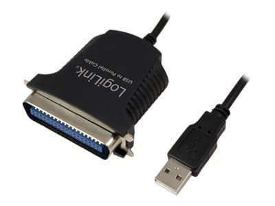 LogiLink AU0003C, USB 2.0 A, IEEE1248, Hankjønn/hankjønn, 1,5 m, Svart