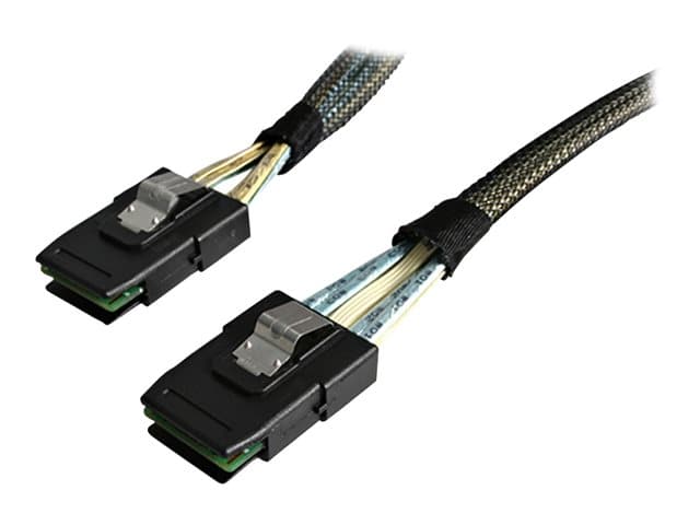 StarTech.com 100cm Serial Attached SCSI SAS Cable - SFF-8087 to SFF-8087 (SAS8787100) - SAS intern kabel - med sidebånd - 4-spors - 36-pins 4i Mini M