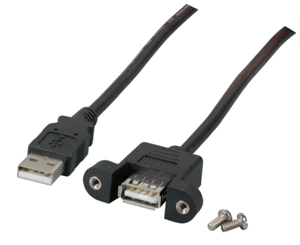 EFB Elektronik K5291SW.0,5V2, 0,5 m, USB A, USB A, 2.0, 480 Mbit/s, Svart