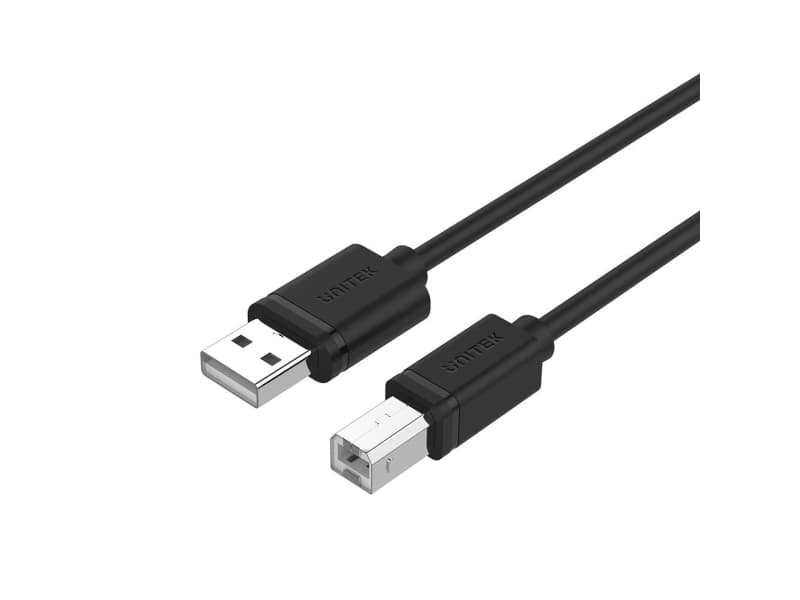 UNITEK Y-C4001GBK, 2 m, USB A, USB B, 2.0, 480 Mbit/s, Svart