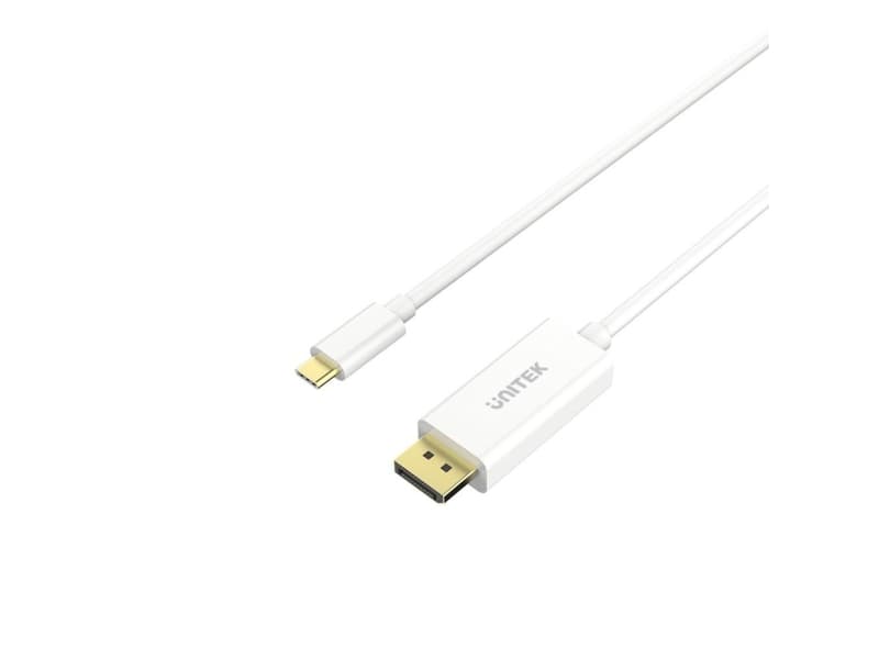 UNITEK V400A, 1,8 m, USB C, DisplayPort, Valkoinen