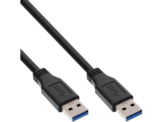 InLine 3.0m USB 3.0, 3 m, USB A, USB A, 3.2 Gen 1 (3.1 Gen 1), Hane/Hane, Svart