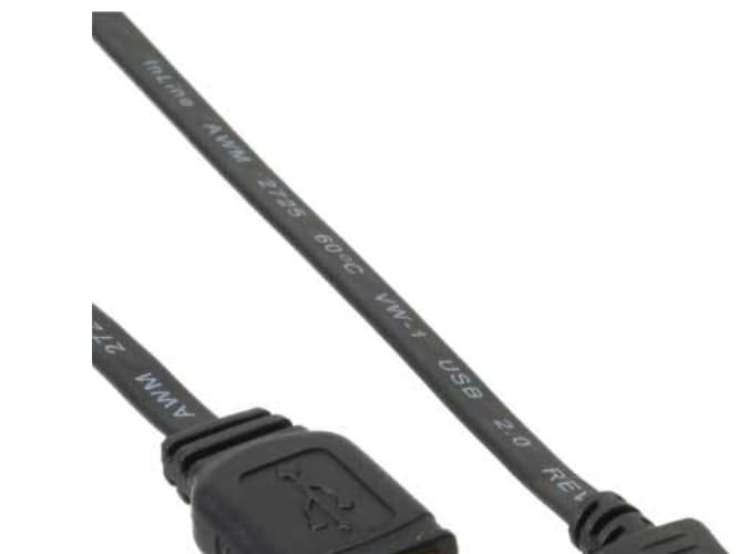 InLine 31730F, 3 m, USB A, Micro-USB B, 2.0, Hankjønn/hankjønn, Svart