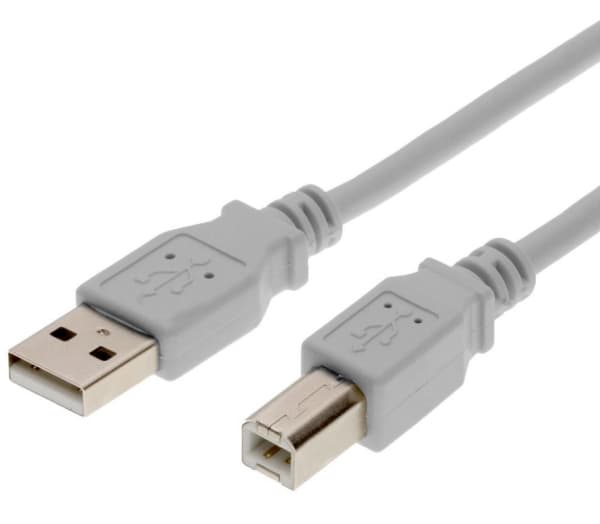 Helos 011988, 3 m, USB A, USB B, 2.0, Hankjønn/hankjønn, Grå