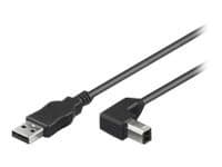 MicroConnect - USB-kabel - USB (hane) till USB typ B (hane) - 1 m - 90° kontakt