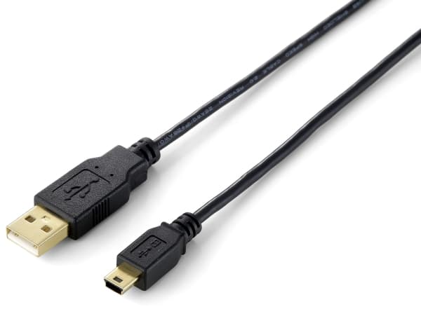 Equip 128225, 3 m, USB A, Mini-USB B, 2.0, Hankjønn/hankjønn, Svart