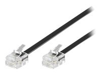 Bild av MicroConnect Modular - Telefonkabel - RJ-11 (hane) till RJ-11 (hane) - 20 m - svart