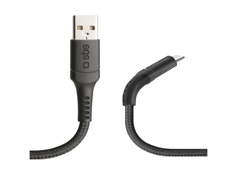 SBS TECABLETCUNB1K, 1 m, USB A, USB C, USB 2.0, Svart