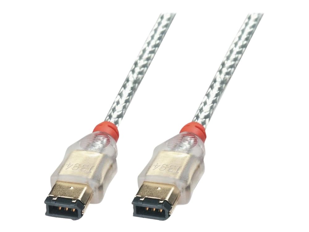 Lindy Premium - IEEE 1394-kabel - 6 pin FireWire (hane) till 6 pin FireWire (hane) - 1 m - formpressad - transparent