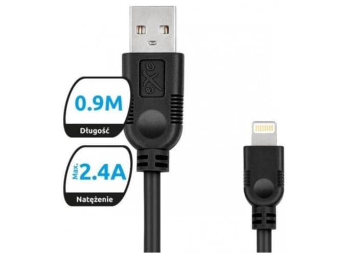 USB cable eXc Lightning Whippy, 0.9 m, mix