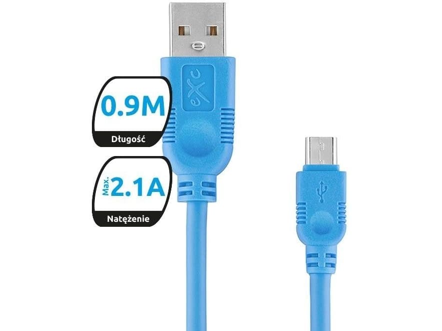 USB eXc WHIPPY USB A (M) - micro USB B (M) 5-pin cable (KKE0KKBU0030)