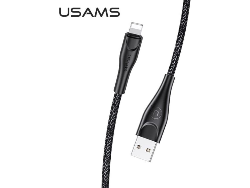 Kabel USB Usams USB-A - Lightning 2 m Czarny (63789-uniw)