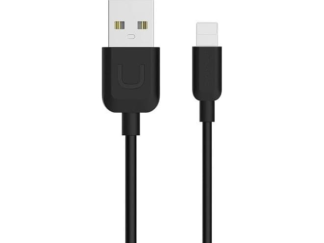 Kabel USB Usams USB-A - Lightning 1 m Czarny (63877-uniw)