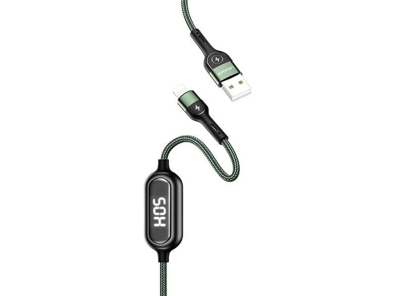 Kabel USB Usams USB-A - Lightning 1.2 m Czarny (63801-uniw)