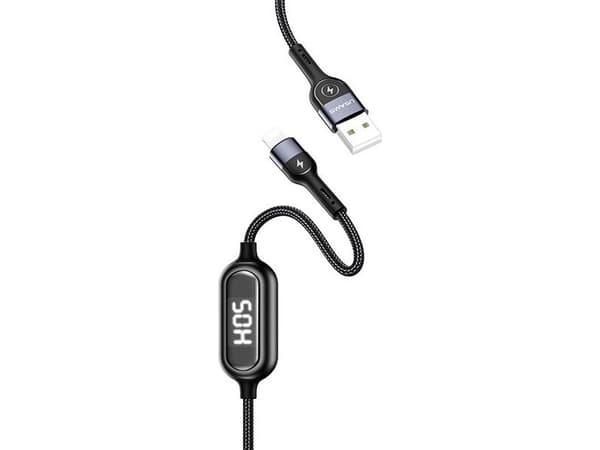 Kabel USB Usams USB-A - Lightning 1.2 m Czarny (63800-uniw)