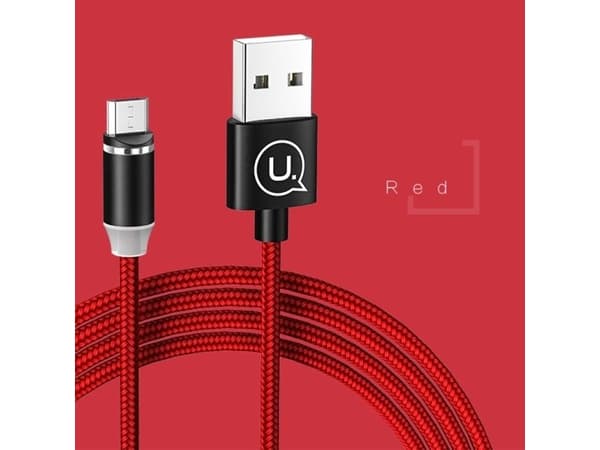 Usams USB-A - microUSB kaapeli 1 m punainen (63740-uniw)