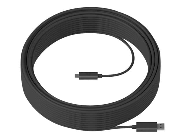 Logitech Strong - USB-kabel - USB-type A (hann) til USB-C (hann) - USB 3.1 - 25 m - plenum, Active Optical Cable (AOC)