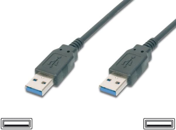 PremiumCord USB-A - USB-A 2 m USB-kaapeli Musta (ku3aa2bk)