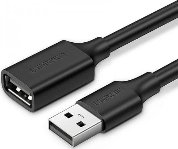 Ugreen USB Cable UGREEN US103 USB 2.0 Extension Cable 0.5m (Black)