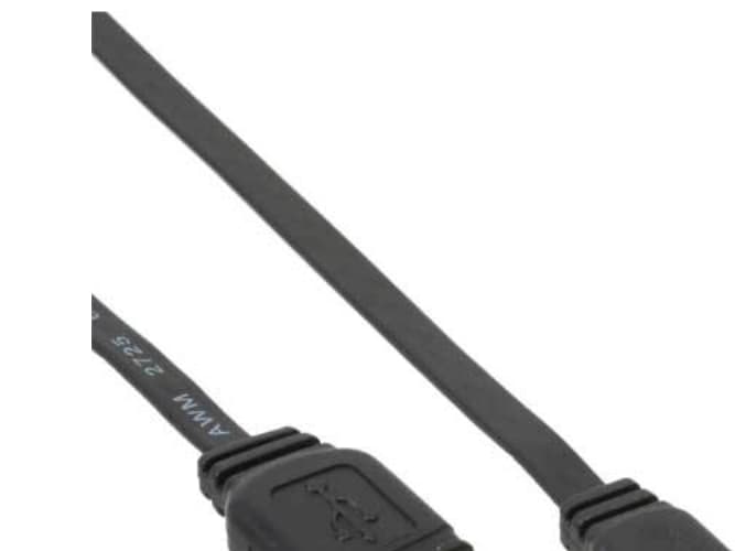 InLine 31805F, 0,5 m, USB A, Mini-USB B, 2.0, Hankjønn/hankjønn, Svart