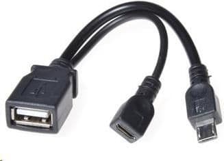 PremiumCord USB A-F, Micro USB-F, Micro USB-M OTG cable (29601032099121)