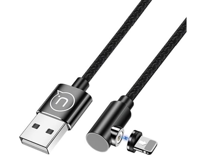 Kabel USB Usams USB-A - Lightning 1 m Czarny (63288)