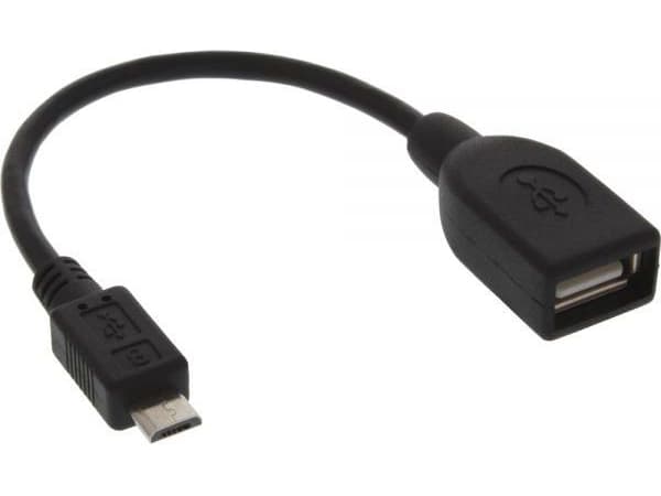 InLine? Micro-USB OTG Adapterkabel, Micro-B Stecker an USB A Buchse, 0,15m (31606)