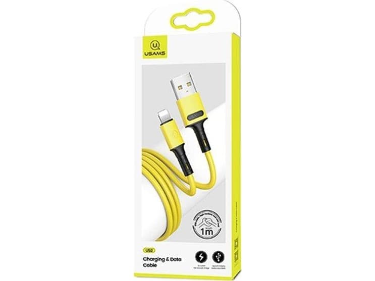 Kabel USB Usams USB-A - Lightning 1 m Żółty (69868-uniw)