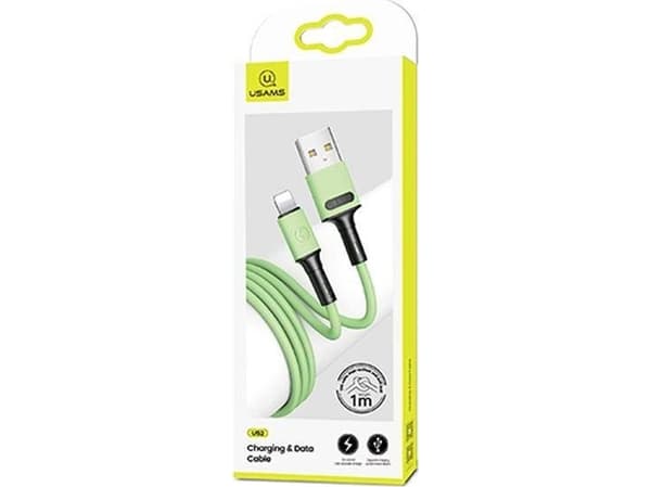 Kabel USB Usams USB-A - Lightning 1 m Zielony (69867-uniw)