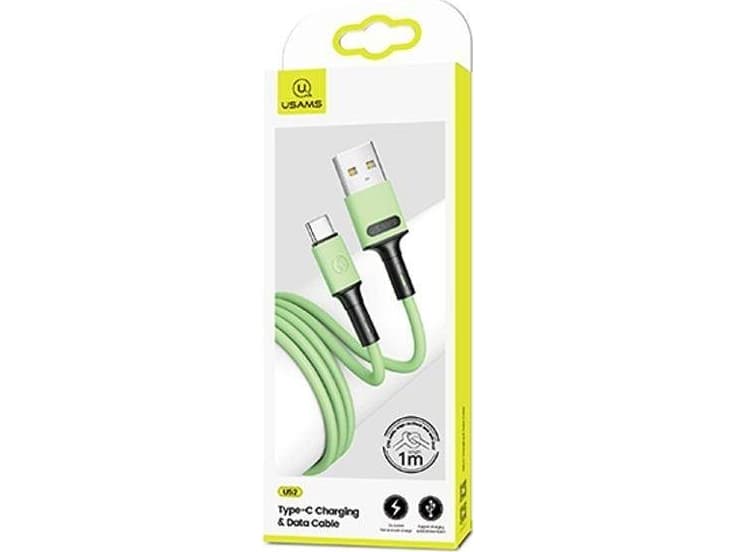 Kabel USB Usams USB-A - USB-C 1 m Zielony (69875-uniw)