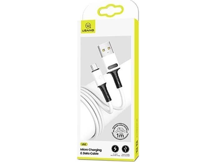 Kabel USB Usams USB-A - microUSB 1 m Biały (69869-uniw)