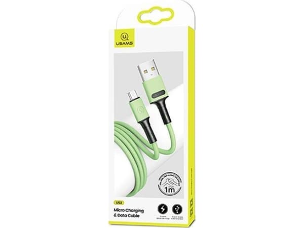 Kabel USB Usams USB-A - microUSB 1 m Zielony (69871-uniw)