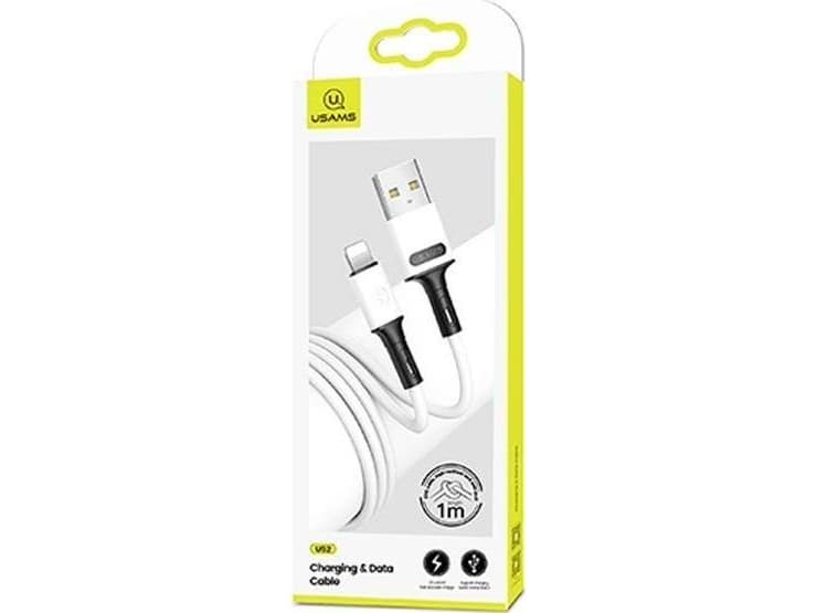 Kabel USB Usams USB-A - Lightning 1 m Biały (69865-uniw)