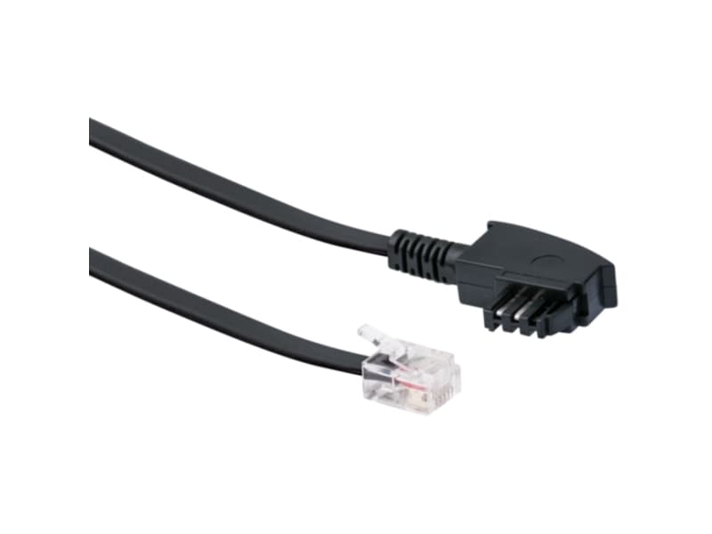 Schwaiger - Telefonkabel - TAE-F till RJ-12 - 10 m - svart