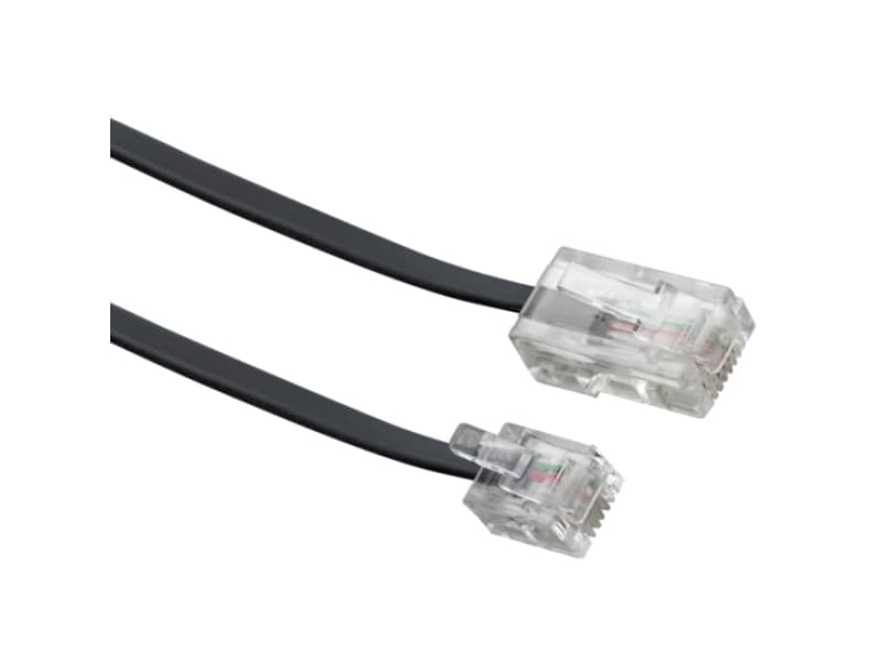 Schwaiger 6.0m RJ-11 - RJ-45, 6 m, RJ-11, RJ-45, Svart, Hane/Hane
