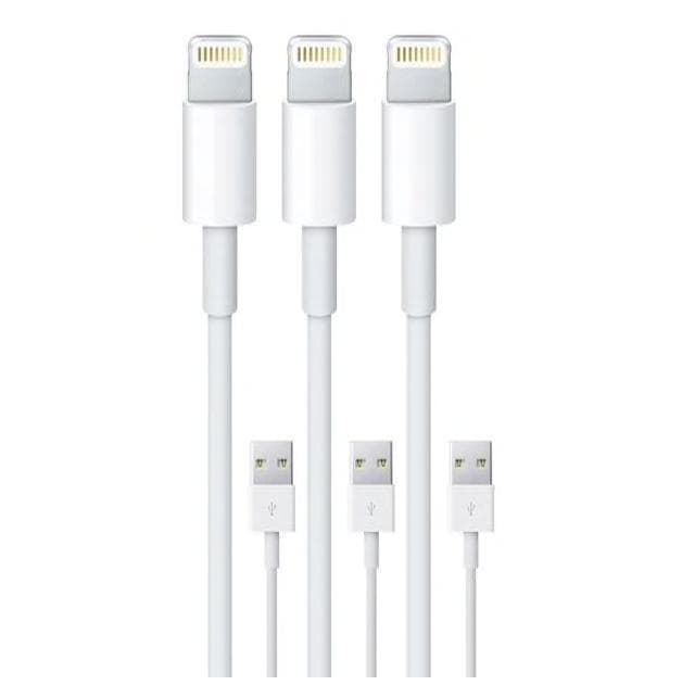 3-pack 2m USB-laturi iPhone 11 / X / 8/7 / 6S / 6 / 5S / 5