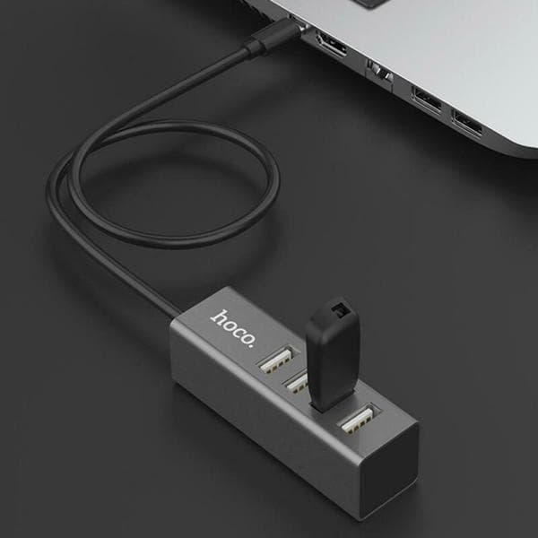 Hoco usb-hub 4 st USB svart