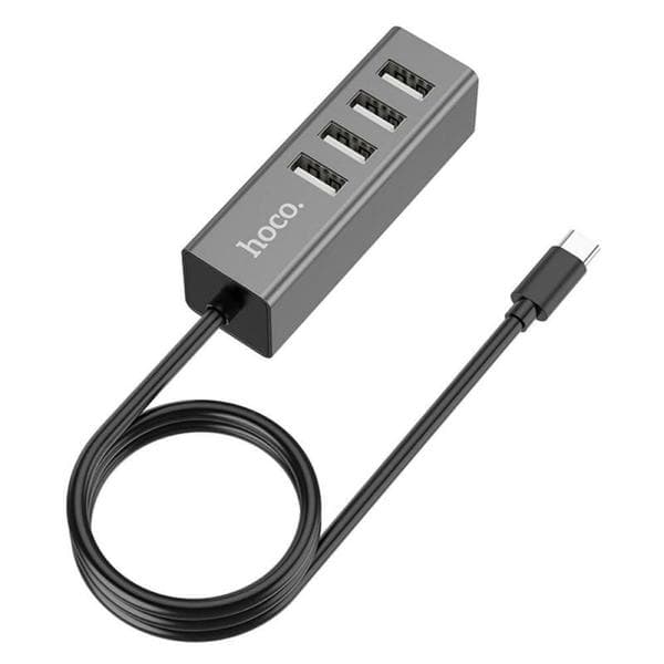 Hoco usb-hub 4 st USB svart