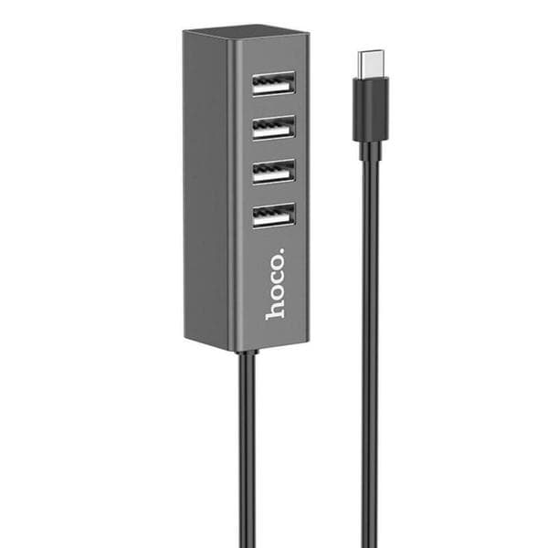 Hoco usb-hub 4 st USB svart