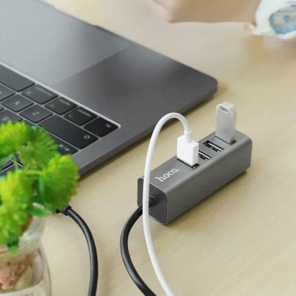 Hoco usb-hub 4 st USB svart