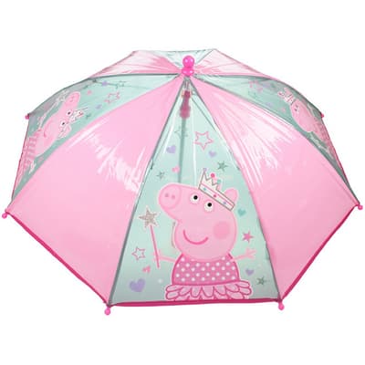 Peppa Pig Kids/Childrens Transparent Stick Umbrella