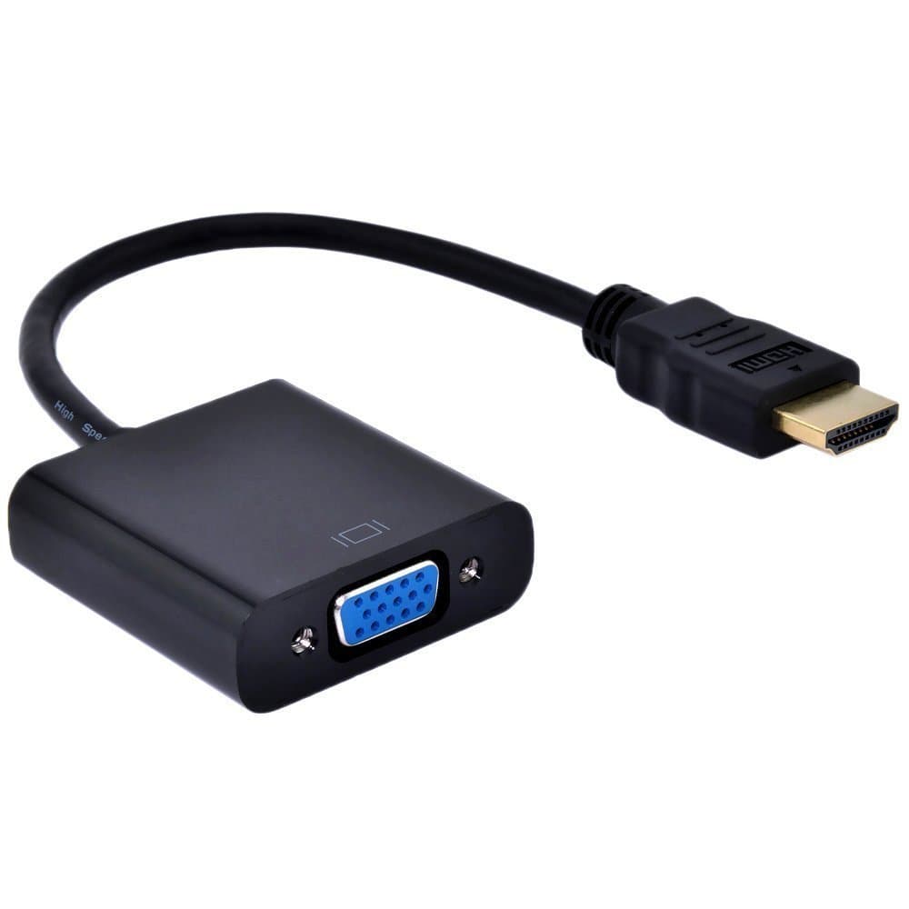 HDMI til VGA Adapter - Sort