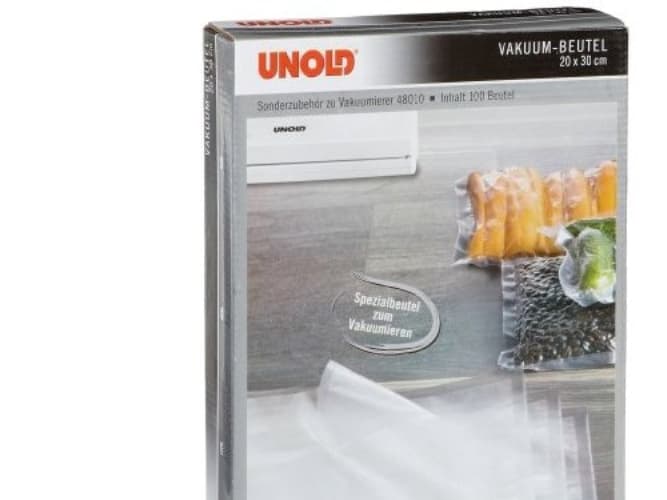 Unold Vacuum bags 20x30 cm, 100pcs 4801002 Foil thickness smooth/structured side: 75/95 μm, Transparent