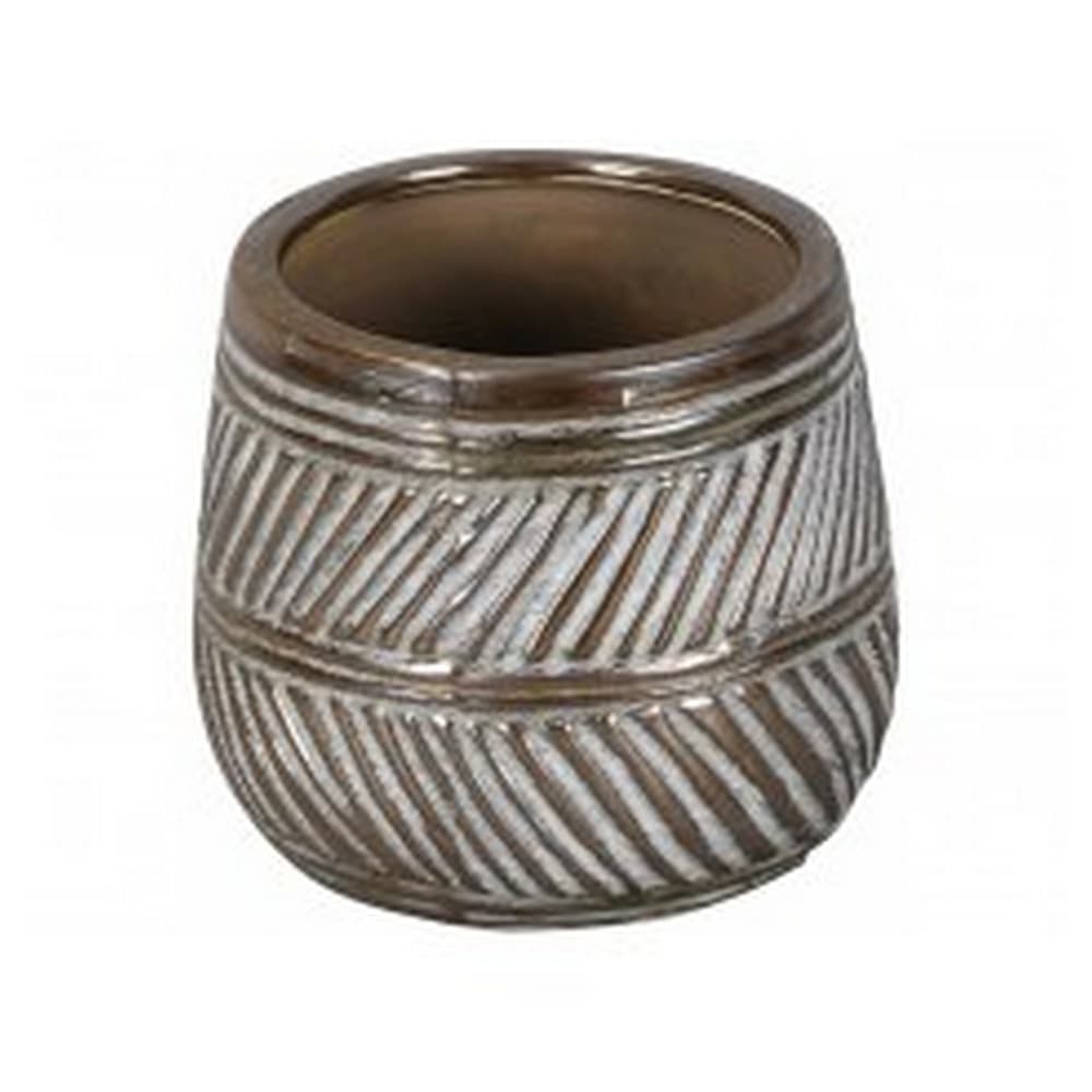 Brown Embossed Vase