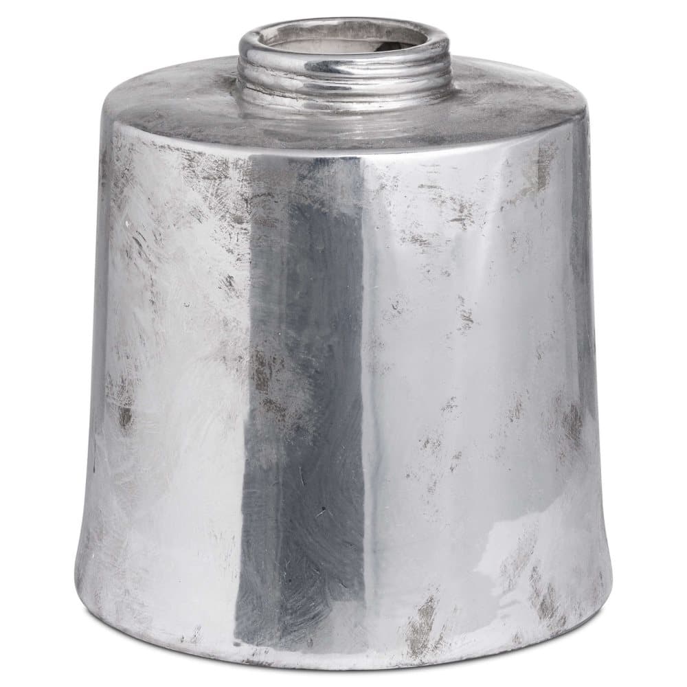 Hill Interiors Metallic Cylindrical Ceramic Vase
